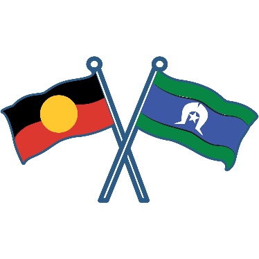The Aboriginal flag next to the Torres Strait Island flag.