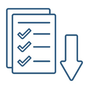 A list of rules and an arrow pointing down.