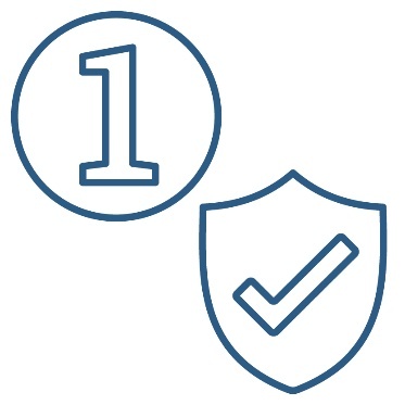 The number '1' and a safety icon.