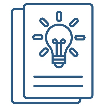 A document that shows a lightbulb.