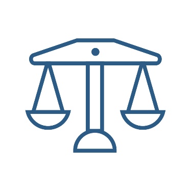 An icon of scales to show rights.