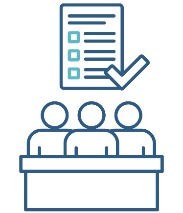 A Quality Assurance Panel icon and a behaviour support plan document with a tick.