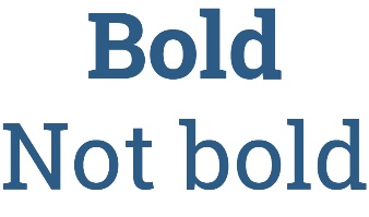 The words 'Bold' and 'Not bold'.