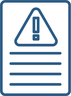 A document with a caution icon.