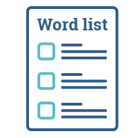 A word list document.