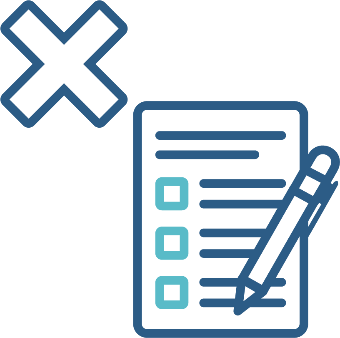 A behaviour support plan with a pen writing on it. Next to the document is a cross.